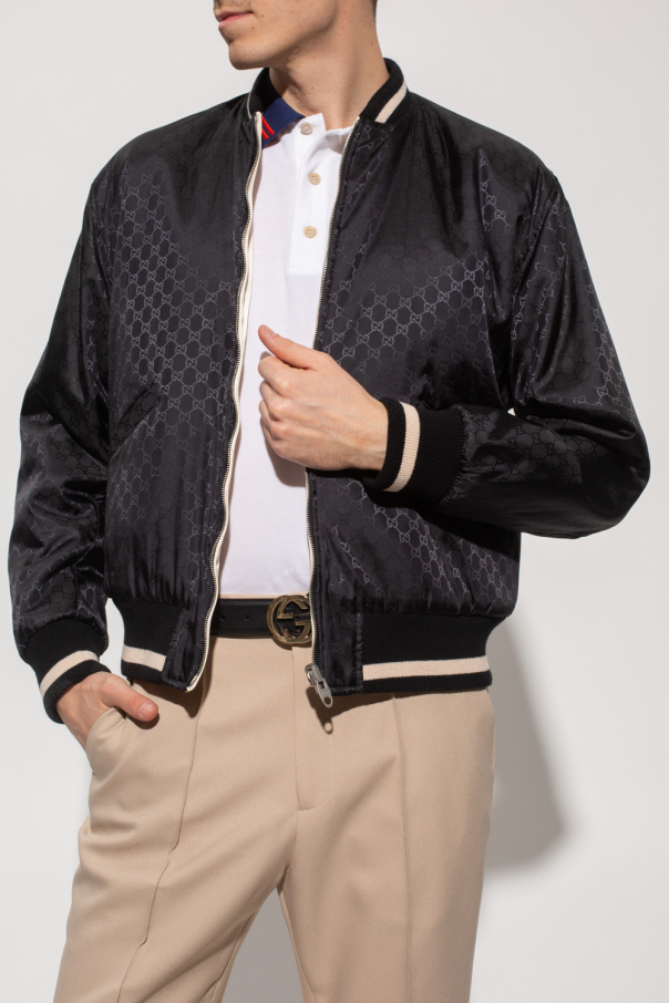 Gucci reversible gg on sale jacquard bomber jacket